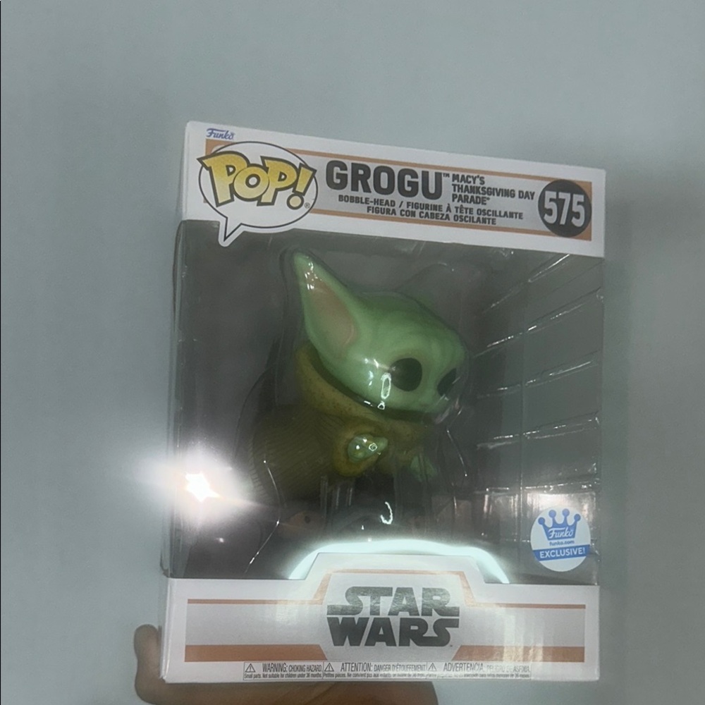 Funko Grogu Figure with Green and Brown Colors